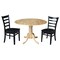 International Concepts 42 in. Dual Drop Leaf Table with 2 Ladder Back Dining Chairs - 3 Piece Dining Set K01-42DP-C46-617P - alternate 1